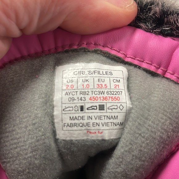 North Face snow boot Pink size 2 girls - Picture 8 of 10